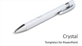 Presentation with metallic - Audience pleasing presentation theme consisting of metallic pen backdrop and a white colored foreground