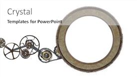  Presentation with metallic - Presentation featuring metallic-round-frame-with-vintage background and a white colored foreground