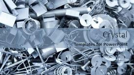  Presentation with metallic blue - Audience pleasing presentation design consisting of metallic small things blue tint texture or background backdrop and a teal colored foreground