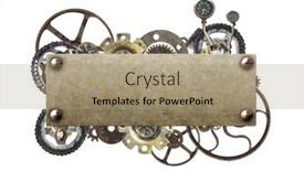  Presentation with vintage retro - Audience pleasing PPT theme consisting of metallic-square-frame-with-vintage backdrop and a coral colored foreground