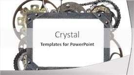  Presentation with vintage retro - Theme with metallic-square-frame-with-vintage background and a white colored foreground