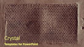  Presentation with metallic - Presentation design with metallic-ventilation-grid-on-old background and a tawny brown colored foreground