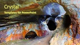  Presentation with metallurgical - Beautiful slide deck featuring metallurgical - ancient underground mine for metallic backdrop and a tawny brown colored foreground