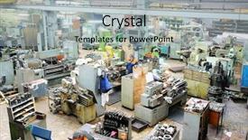  Presentation with metallurgical - Slides with metallurgical plant view background and a light gray colored foreground