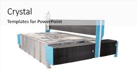  Presentation with laser cutting - Audience pleasing theme consisting of metalurgy - image of a laser cutting backdrop and a white colored foreground