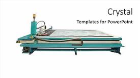 Presentation with plasma - Slide deck with metalurgy - image of a plasma cutting background and a white colored foreground