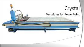 Presentation with plasma - Theme having metalurgy - image of a plasma cutting background and a white colored foreground