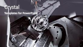  Presentation with cnc cutting machine - Slides enhanced with bits - metalworking cnc milling machine cutting background and a gray colored foreground