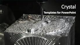  Presentation with cnc cutting machine - Colorful presentation enhanced with metalworking cnc milling machine cutting backdrop and a  colored foreground