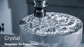  Presentation with cnc lathe - Presentation theme consisting of metalworking cnc lathe milling machine cutting metal modern processing technology milling is the process of machining using rotary cutters to remove material by advancing a cutter into a workpiece background and a ocean colored foreground