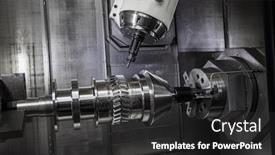  Presentation with lathe - Slide set consisting of metalworking cnc lathe milling machine cutting metal modern processing technology milling is the process of machining using rotary cutters to remove material by advancing a cutter into a workpiece background and a dark gray colored foreground