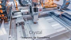  Presentation with lathe - Slides having metalworking-cnc-lathe-milling-machine background and a light blue colored foreground