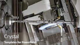  Presentation with cnc lathe - Slide deck with metalworking-cnc-lathe-milling-machine background and a gray colored foreground