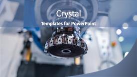  Presentation with cnc milling machine - Presentation consisting of metalworking cnc milling machine cutting background and a  colored foreground