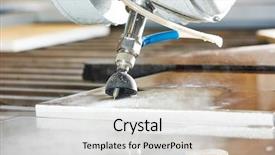  Presentation with jet - Amazing PPT theme having metalworking industry metal cutting backdrop and a light gray colored foreground