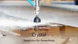  Presentation with jet - PPT layouts having metalworking industry metal cutting background and a coral colored foreground