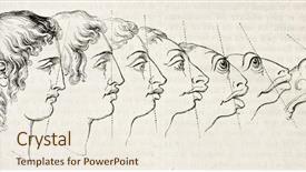  Presentation with human face - PPT layouts enhanced with metamorfhosis - human face changing into frog background and a sky blue colored foreground