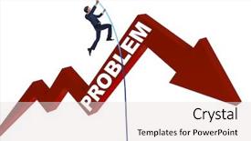  Presentation with problem statement problems and solutions - Slide set featuring metaphor - businessman pole vaulting over problems background and a lemonade colored foreground