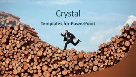  Presentation with marathon man - Cool new slide deck with metaphor - running business man backdrop and a light blue colored foreground