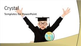  Presentation with academic - Theme with a book and globe background and a white colored foreground