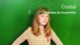  Presentation with educational - Slide deck with  background and a  colored foreground