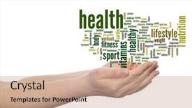  Presentation with abstract medical - Colorful slide deck enhanced with metaphor to health nutrition diet backdrop and a coral colored foreground