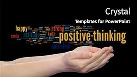  Presentation with positive attitude - Theme having metaphor to optimism smile faith background and a black colored foreground