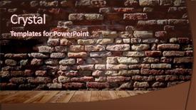  Presentation with old brick wall texture - Theme with metaphor to time grunge masonry background and a wine colored foreground