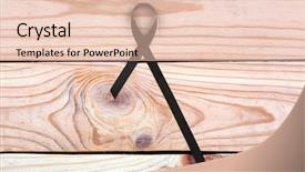  Presentation with melanoma - Colorful PPT theme enhanced with metastasis - black ribbon on wooden background backdrop and a lemonade colored foreground