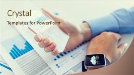  Presentation with transparent screen - Theme consisting of meteor - business technology weather forecast background and a sky blue colored foreground