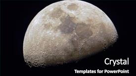  Presentation with moon - Audience pleasing slide deck consisting of meteor - close up moon surface backdrop and a black colored foreground