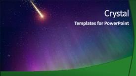  Presentation with aurora borealis - Cool new PPT layouts with meteor - falling comet and aurora borealis backdrop and a navy blue colored foreground