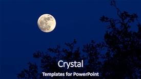  Presentation with moon - Presentation featuring meteor - full moon over forest background and a navy blue colored foreground