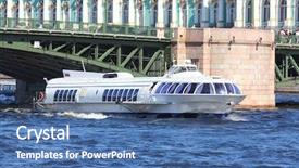  Presentation with boat river - Slides featuring professional plumber giving his client background and a  colored foreground.