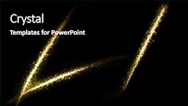  Presentation with gold dust - Amazing slide deck having meteor - letter l of gold glittering backdrop and a black colored foreground