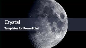  Presentation with moon apollo robotics - Theme with meteor crater - moon background and a ocean colored foreground