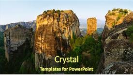  Presentation with early childhood development - Beautiful slide deck featuring meteora mountains at early morning backdrop and a wine colored foreground