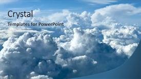  Presentation with meteorology - Beautiful PPT layouts featuring meteorology - above cumulonimbus clouds backdrop and a light blue colored foreground