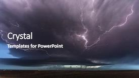  Presentation with meteorology - Presentation theme consisting of meteorology - amazing supercell lighted up background and a dark gray colored foreground