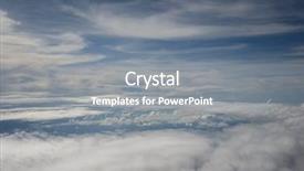  Presentation with sunshine - PPT theme with meteorology aviation - aerial sky and clouds background and a gray colored foreground