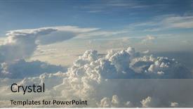  Presentation with meteorology - Presentation design consisting of meteorology aviation - aerial sky and clouds background and a light gray colored foreground