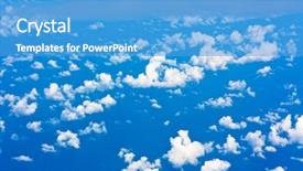  Presentation with skies - Presentation theme consisting of meteorology aviation - background clouds skies background and a teal colored foreground