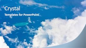  Presentation with skies - Slides having meteorology aviation - daylight background skies background and a teal colored foreground