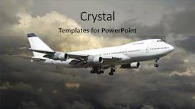  Presentation with meteorology - PPT layouts consisting of meteorology aviation - plane is flying in bad background and a light gray colored foreground