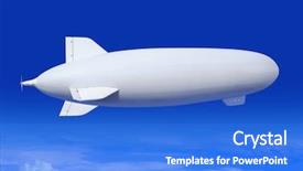  Presentation with meteorology - PPT layouts featuring meteorology aviation - white airship in the blue background and a cobalt blue colored foreground