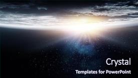  Presentation with deep - Colorful presentation design enhanced with meteors - deep space beauty planet orbit backdrop and a wine colored foreground