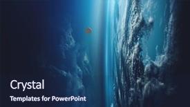  Presentation with deep - Slide set consisting of meteors - deep space beauty planet orbit background and a navy blue colored foreground