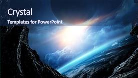  Presentation with deep - Colorful slide set enhanced with meteors - deep space beauty planet orbit backdrop and a navy blue colored foreground