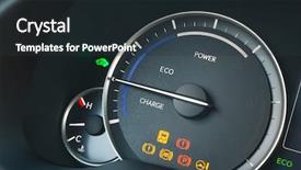  Presentation with instrument - PPT theme consisting of meter instrument of a hybrid background and a tawny brown colored foreground