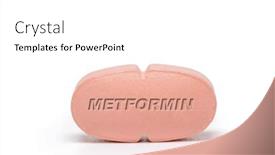 Presentation with pharmaceutical - Presentation featuring metformin-pharmaceutical-medicine-pills-tablet background and a white colored foreground